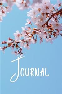 Cherry Blossoms In Bloom: Floral Notebook 100 page blank lined journal for women and girls