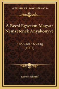 A Becsi Egyetem Magyar Nemzetenek Anyakonyve