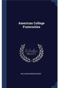 American College Fraternities