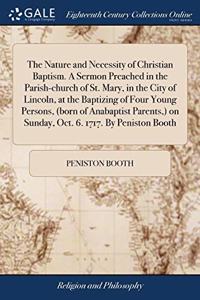 THE NATURE AND NECESSITY OF CHRISTIAN BA