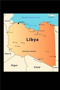 Map of Libya Journal: 150 Page Lined Notebook/Diary