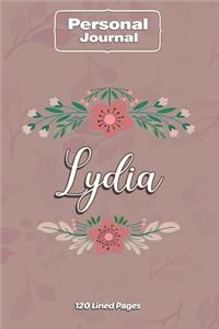 Lydia Notebook Journal Personal Diary Personalized Name 120 pages Lined (6x9 inches) (15x23cm)
