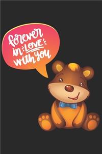 Cute Bear Valentine Day gift notebook with quote
