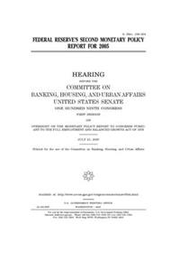 Federal Reserve's second monetary policy report for 2005