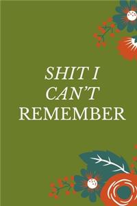 Shit I Can't Remember