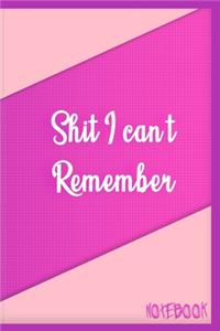 Shit I Can't Remember