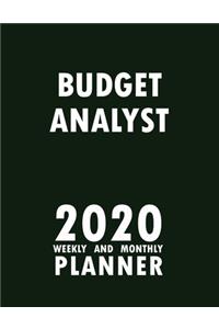 Budget Analyst 2020 Weekly and Monthly Planner