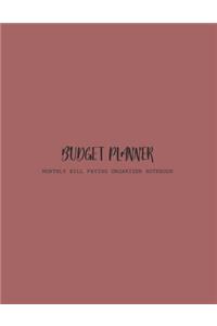 Budget Planner Monthly Bill Paying Organizer Notebook