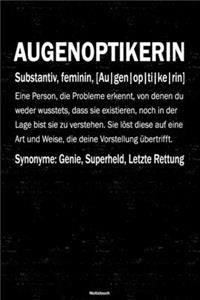 Augenoptikerin Notizbuch