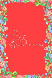 THC Molecule Weed 420 Journal Notebook