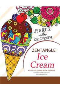 Zentangle Ice Cream Adult Coloring Book Designs