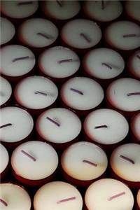 Unlit White Tea Light Candles Journal