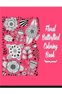 Floral Butterflies Coloring Book