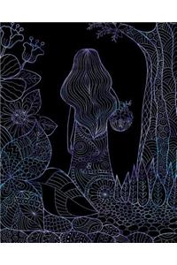 Bullet Journal Notebook Girl in the Woods 10