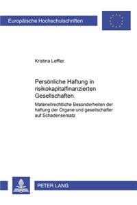 Persoenliche Haftung in Risikokapitalfinanzierten Gesellschaften