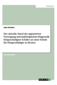 aktuelle Stand der apparativen Versorgung und audiologischen Diagnostik hörgeschädigter Schüler an einer Schule für Hörgeschädigte in Hessen