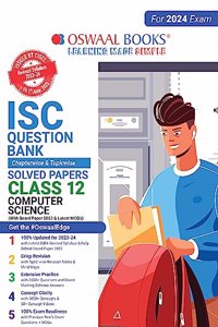 Oswaal ISC Question Bank Class 12 Computer Science Book (For 2024 Board Exams)