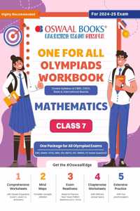 Oswaal One For All Olympiad Workbook Class 7 Mathematics for 2024-25 Exam