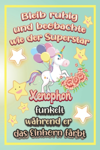 Bleib ruhig und beobachte wie Superstar Xenophon funkelt während sie das Einhorn färbt