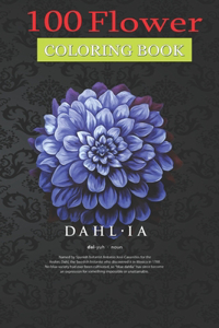 100 Flower Coloring Book