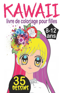 Kawaii livre de coloriage pour filles 8-12 ans