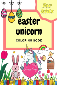 Easter Unicorn Coloring Book For Kids