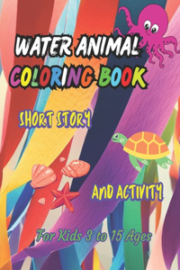 Water animals coloring book