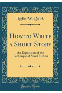 How to Write a Short Story