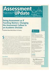Assessment Update Volume 19, Number 6, November-december 2007