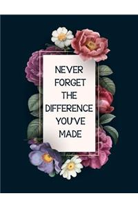 Never Forget The Difference You've Made