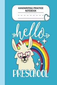 Handwriting Practice Notebook - Hello Preschool