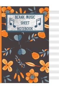 Blank Music Sheet Notebook