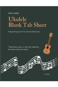 Ukulele Blank Tab Sheet