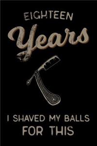 eighteen Years I Shaved My Balls For This