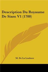 Description Du Royaume De Siam V1 (1700)