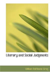 Literary and Social Judgments