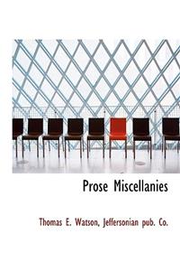 Prose Miscellanies