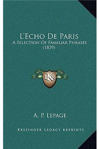 L'Echo de Paris