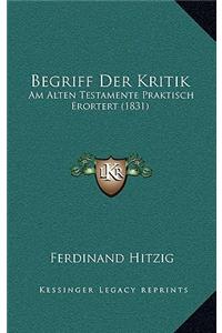 Begriff Der Kritik