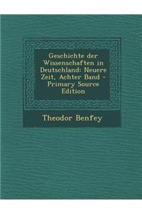 Geschichte Der Wissenschaften in Deutschland