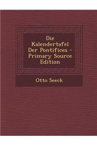 Die Kalendertafel Der Pontifices