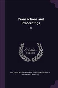 Transactions and Proceedings