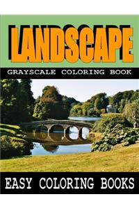Landscape Grayscale Coloring Book