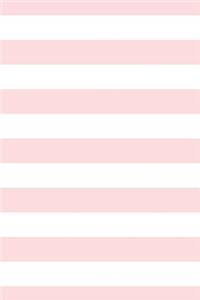 Blush Pink White Stripes Notebook