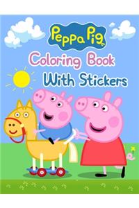 Peppa Pig Coloring Book With Stickers