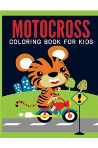 Motocross Coloring Book For Kids