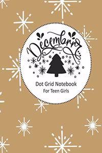 Dot Grid Notebook for Teen Girls Cute Snowflake Christmas Unlined Notebook