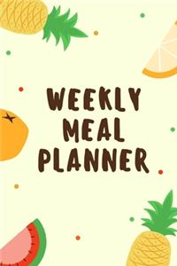 Weekly Meal Planner Black Pattern