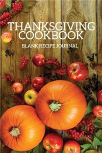 Thanksgiving Cookbook Blank Recipe Journal