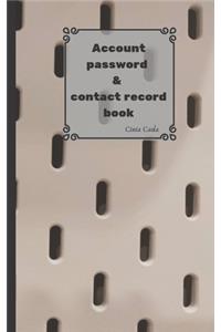 Account password & contact record book